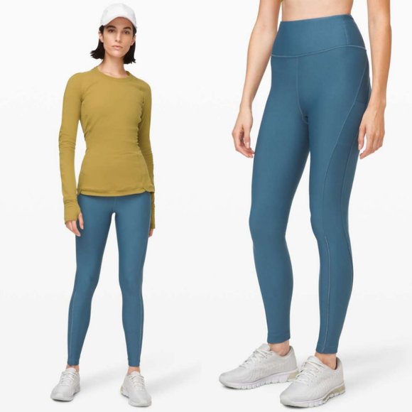 lululemon athletica Pants - Lululemon Flurry Up Super High Rise Waist Tight Leggings Full Length Tech Fleece